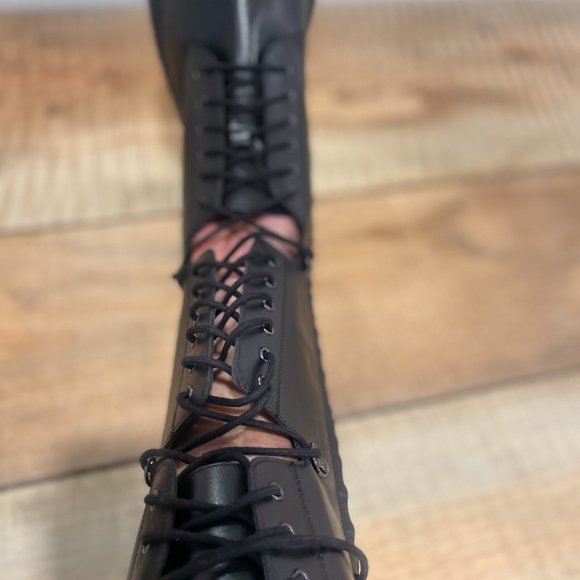 Free People Womens Miller Cut Out Combat Boots Black NEW 7.5 +8.5 - Picture 12 of 12